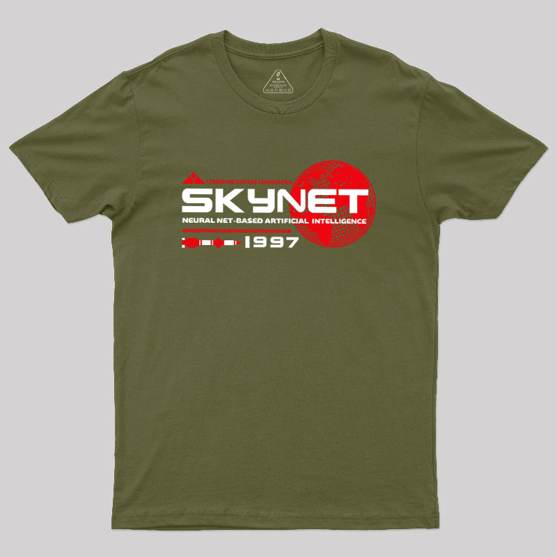 Skynet Globe Lts Worn Geek T-Shirt