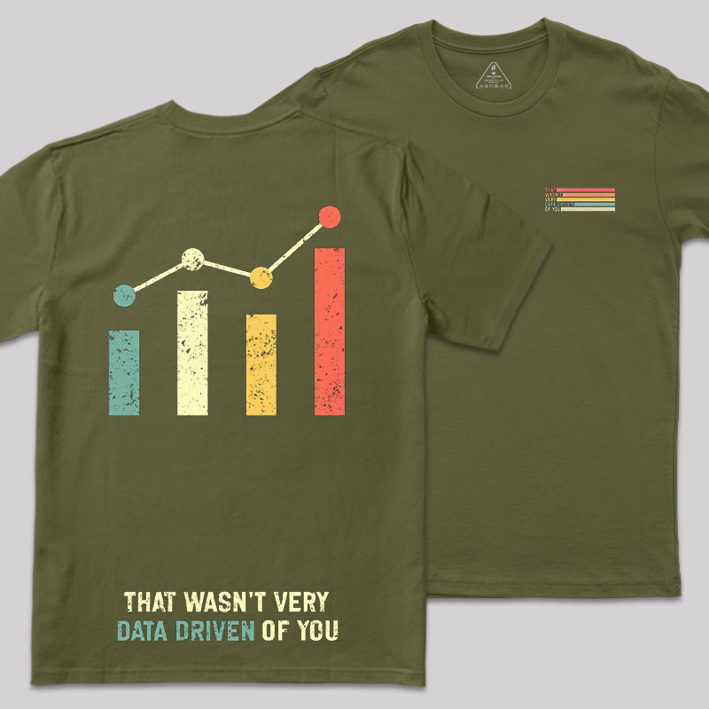 Data-Driven Front and Back Printed Geek T-Shirt
