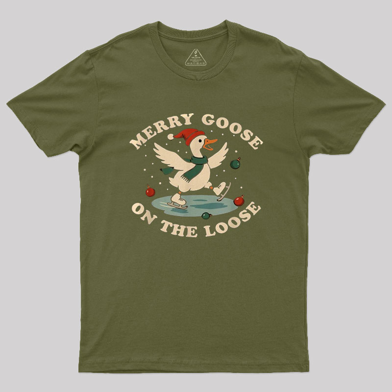 Merry Goose on The Loose Geek T-Shirt