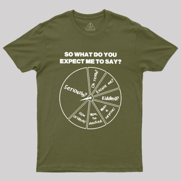 What Do You Expect Me To Say Geek T-Shirt