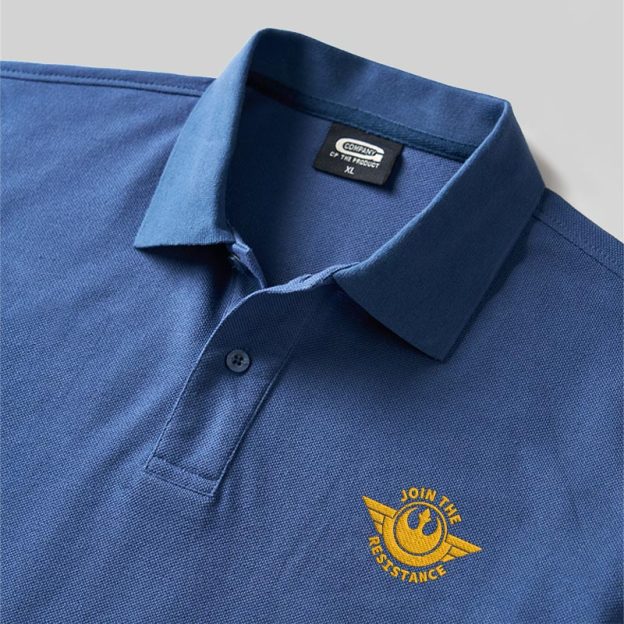 Join The Resistance Geek Embroidered Polo Shirts