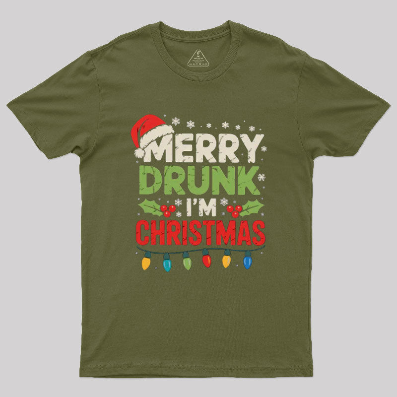 Merry Drunk I'm Christmas Funny Geek T-Shirt