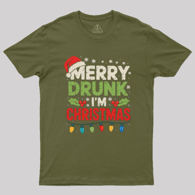 Merry Drunk I'm Christmas Funny Geek T-Shirt