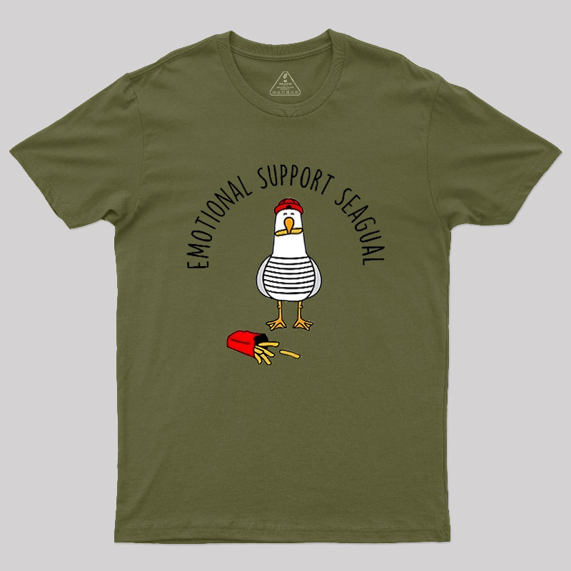 EMOTIONAL SUPPORT SEAGULL Geek T-Shirt