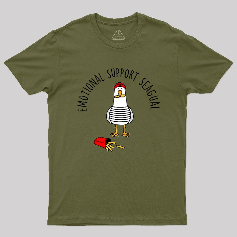 EMOTIONAL SUPPORT SEAGULL Geek T-Shirt