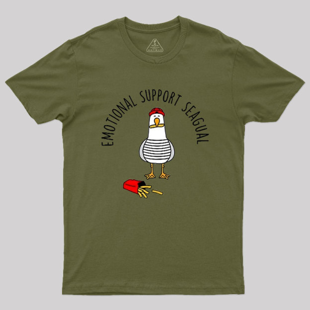 EMOTIONAL SUPPORT SEAGULL Geek T-Shirt