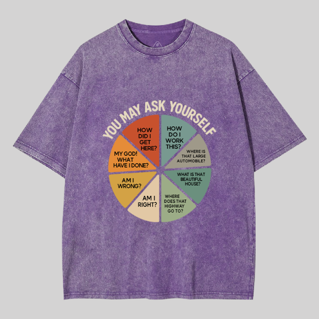 You May Ask Yourself Geek Washed T-shirt