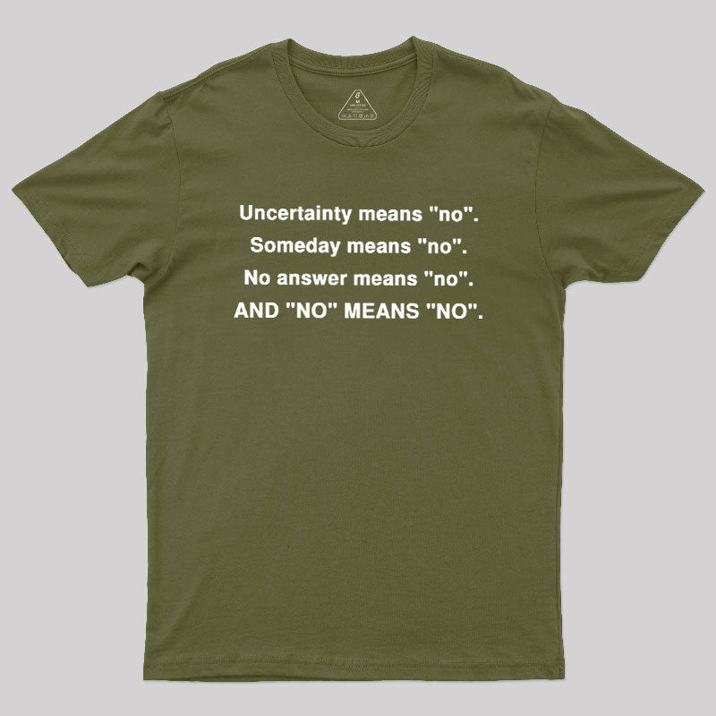 No Means No Geek T-Shirt