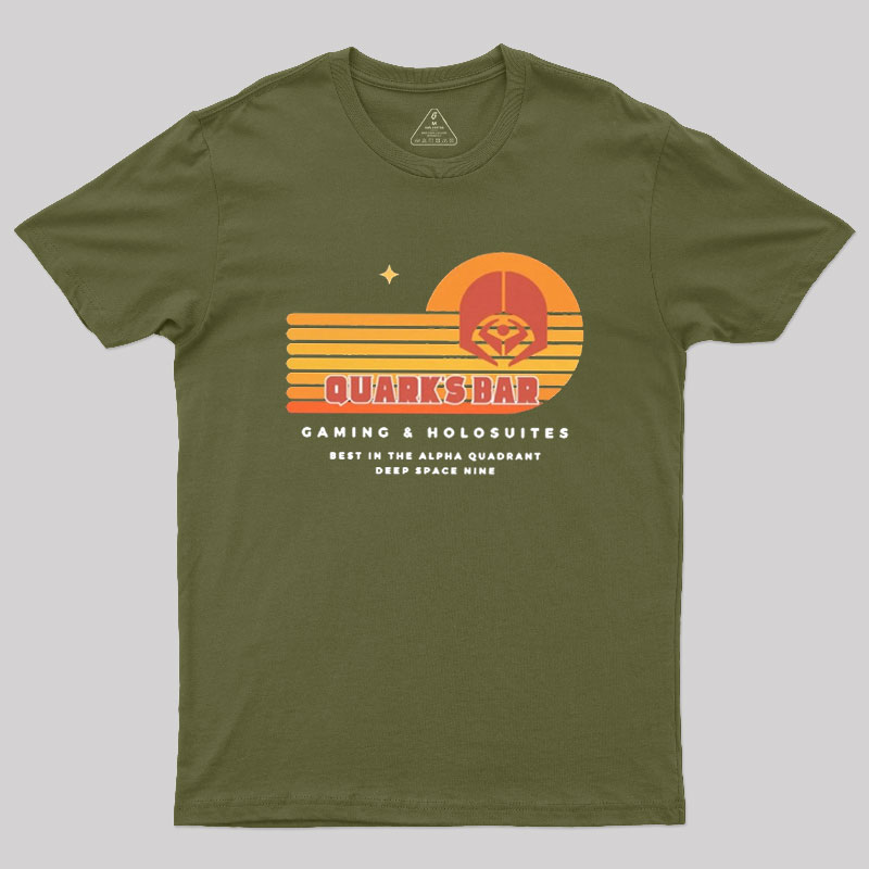 Quark's Bar Deep Space Nine Parody Geek T-Shirt