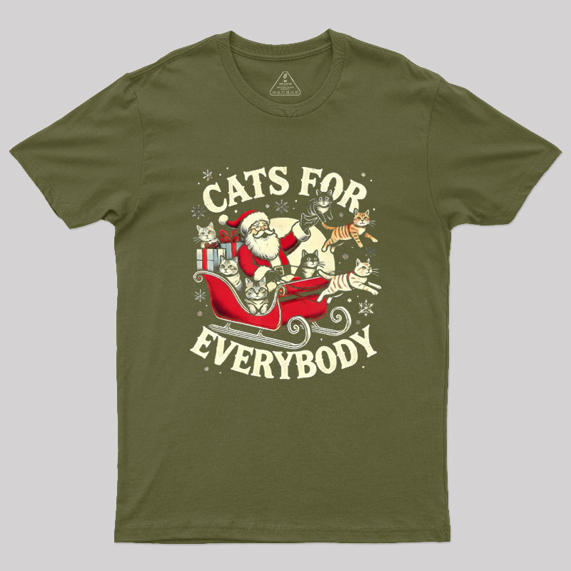Christmas Cat Santa Cat Lover Geek T-Shirt