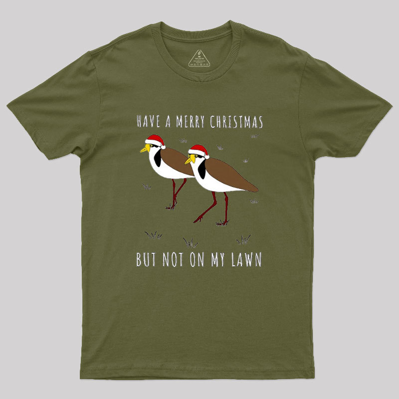 Masked Lapwing Plover Christmas Geek T-Shirt