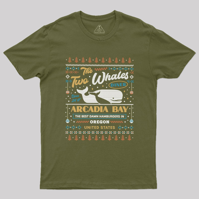 Two Whales Diner Ugly Sweater Geek T-Shirt