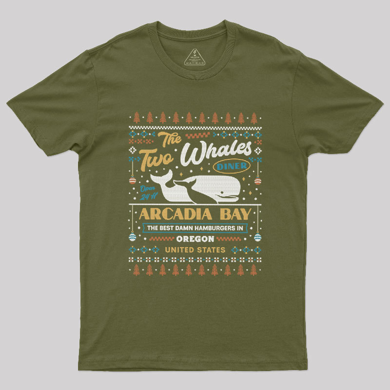 Two Whales Diner Ugly Sweater Geek T-Shirt