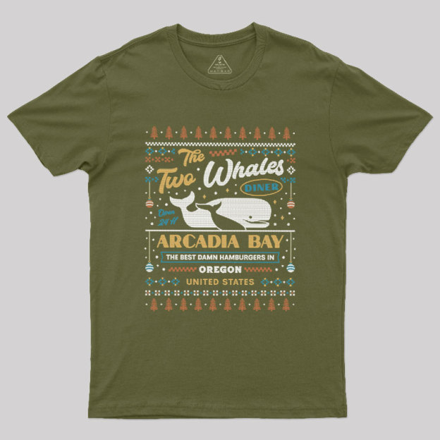 Two Whales Diner Ugly Sweater Geek T-Shirt