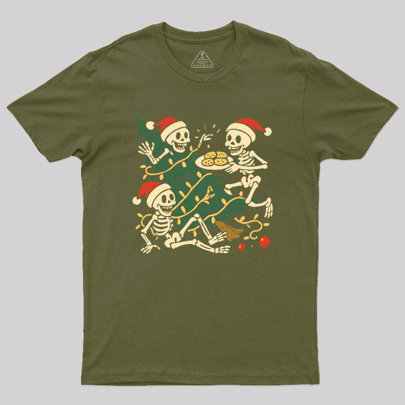 Geeksoutfit Skeleton Cookie Christmas Chaos Geek T-Shirt for Sale
