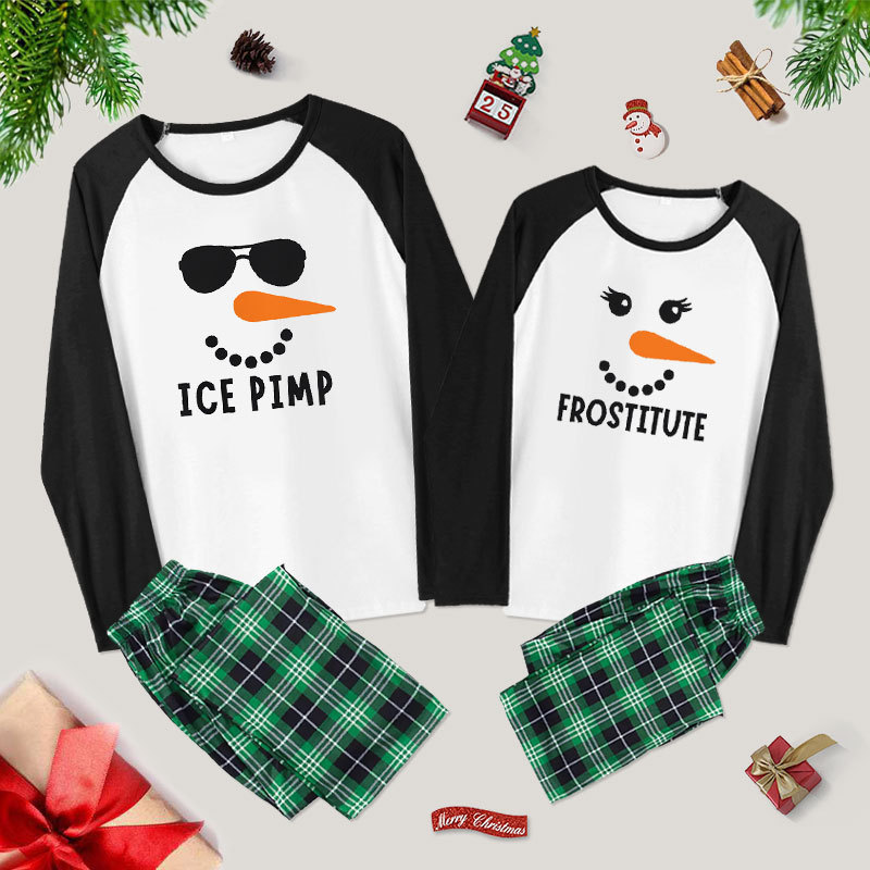 Snowman Frostitute Couple Pajama Sets
