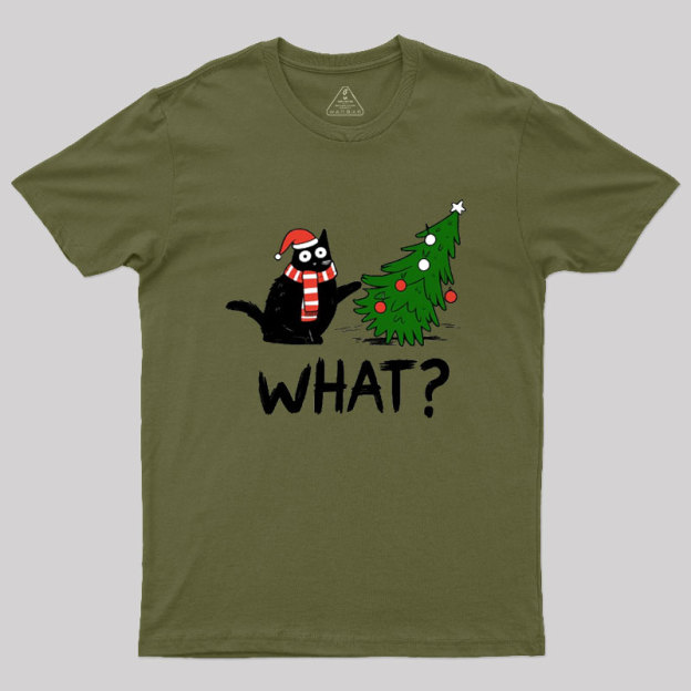 Christmas Cat What Geek T-Shirt