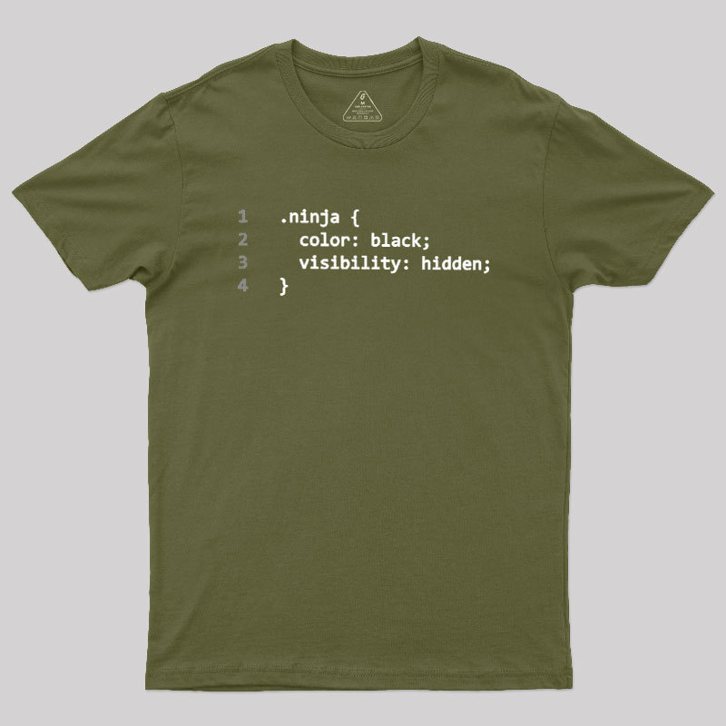 CSS Coding Ninja Geek T-Shirt