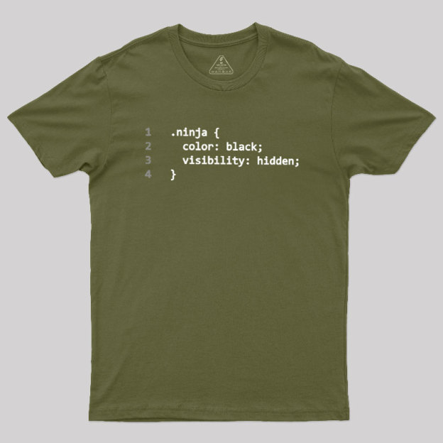 CSS Coding Ninja Geek T-Shirt