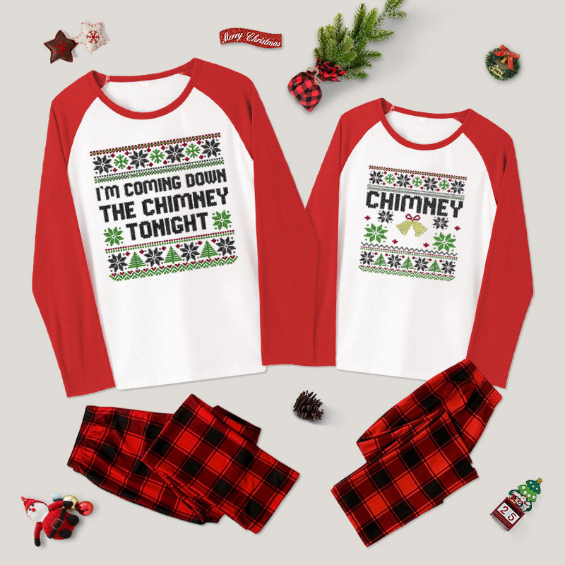 Chimney and I'm Coming Down The Chimney Tonight Couple Pajama Sets