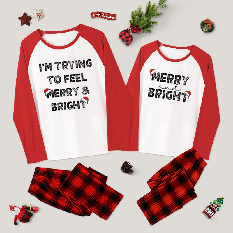 I'm Trying To Feel Merry and Bright Couple Pajama Sets