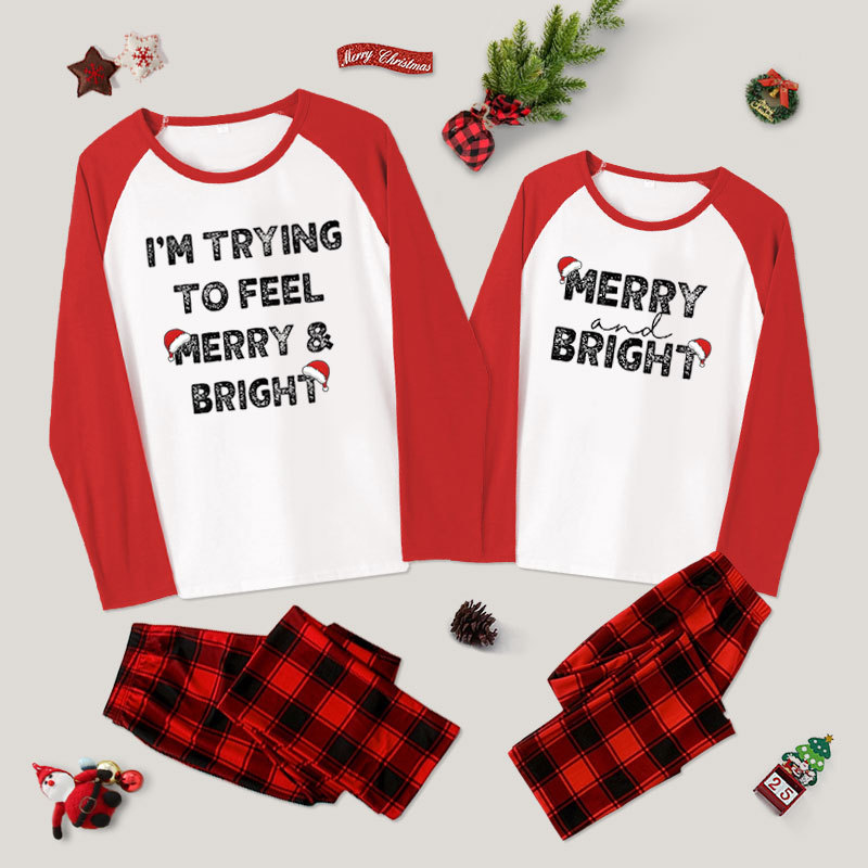 I'm Trying To Feel Merry and Bright Couple Pajama Sets