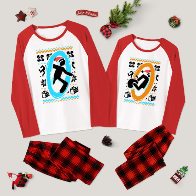 Santa Portal Couple Pajama Sets