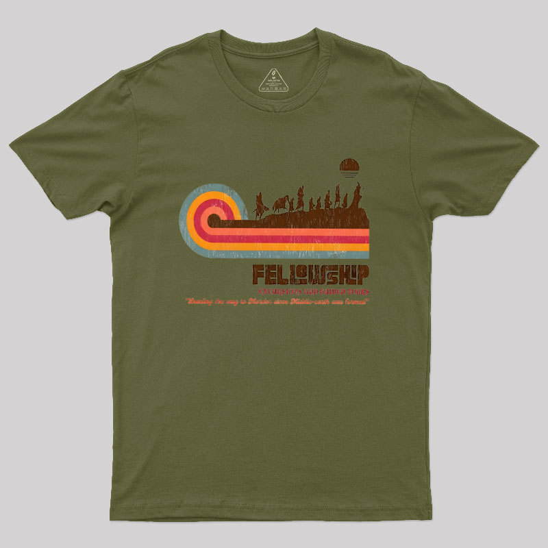 Geeksoutfit Fellowship of the Retro Tour Geek T-Shirt for Sale