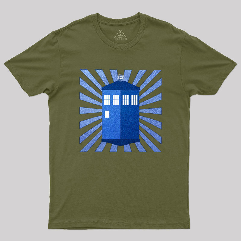 TARDIS Stained Glass Geek T-Shirt