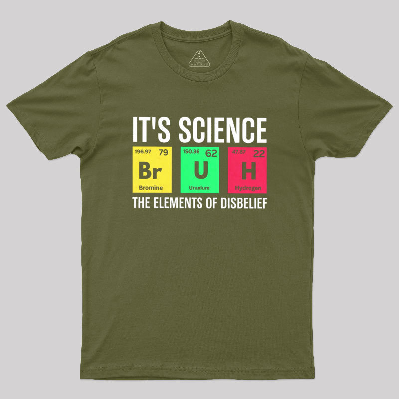 Geeksoutfit Funny Periodic Table Science Bruh Geek T-Shirt for Sale