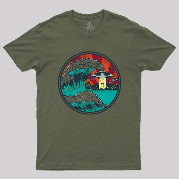 Abduction Of Kanagawa Geek T-Shirt