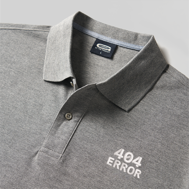 404 Error Geek Embroidered Polo Shirts