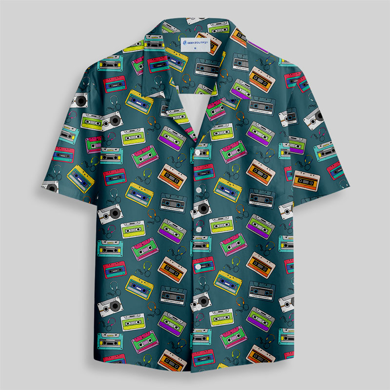Vintage Cassette Button Up Pocket Shirt