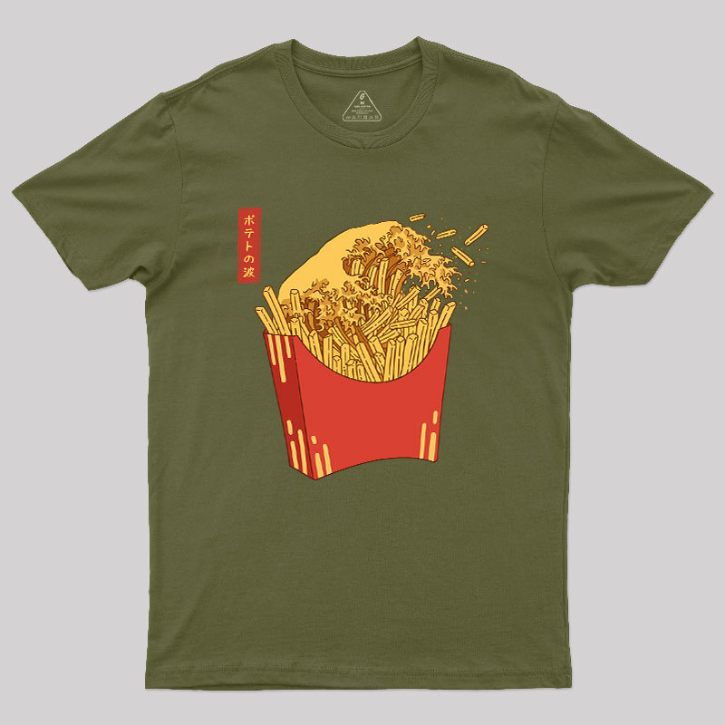 Fries Tsunami Geek T-Shirt