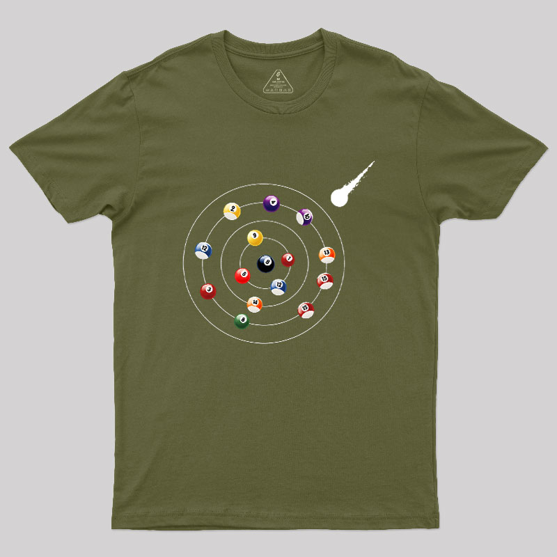 Pool Ball Solar System Geek T-Shirt