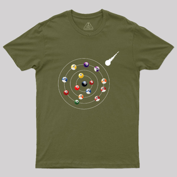 Pool Ball Solar System Geek T-Shirt