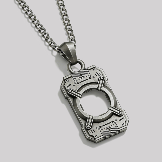 Spartan Core Geek Sculptural Necklace
