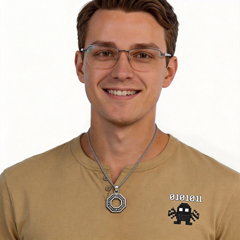 Per Aspera Ad Astra Geek Sculptural Necklace