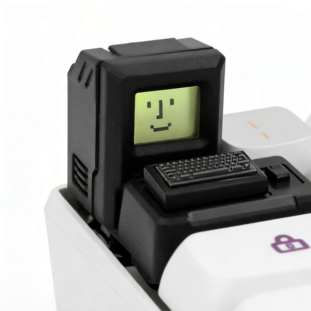 Retro 3D Geek Computer Keycaps