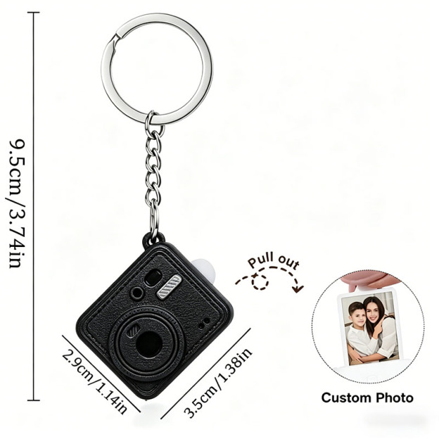 Customizable 3D-Printed Camera Photos Keychains