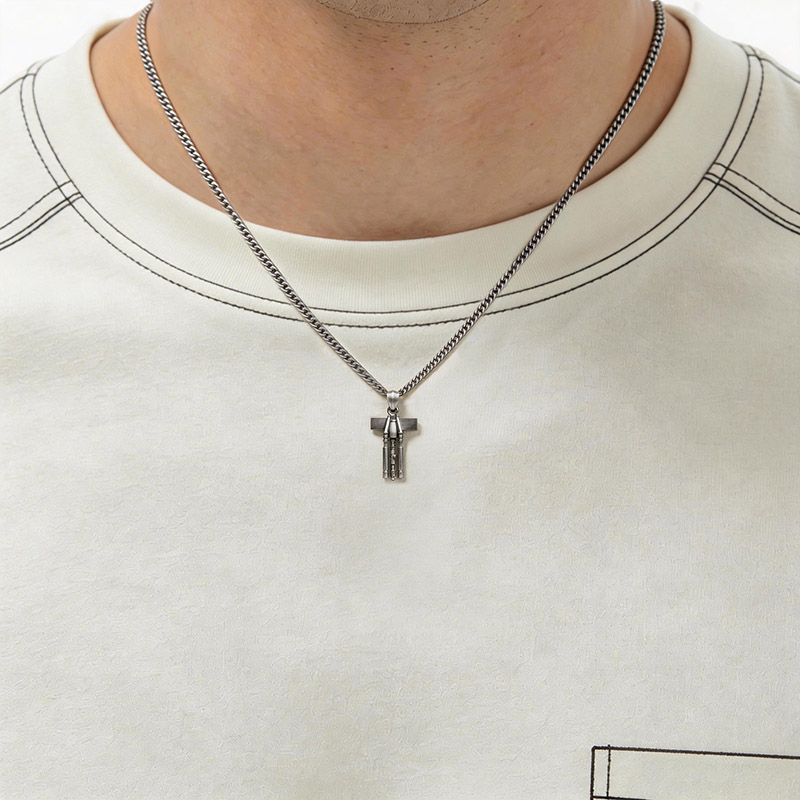 Cross Thrust Geek Sculptural Necklace