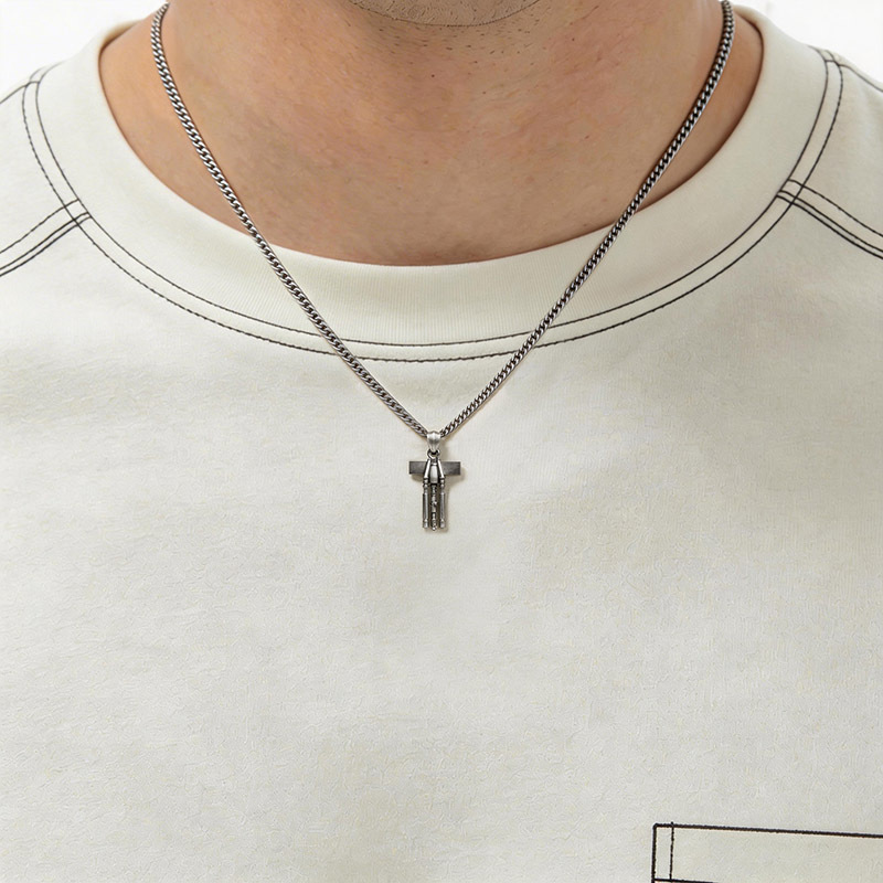 Cross Thrust Geek Sculptural Necklace