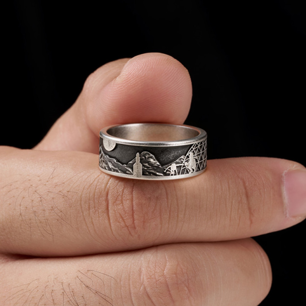 Space Rescue Covenant Geek Silver Band Ring
