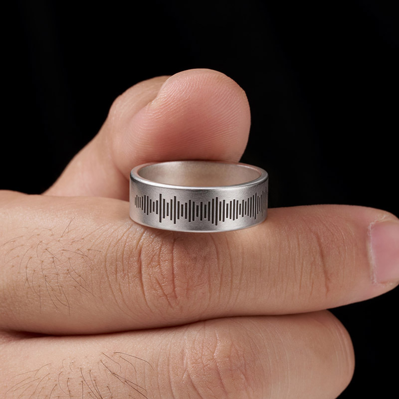 My 52Hz Secret Geek Silver Band Ring