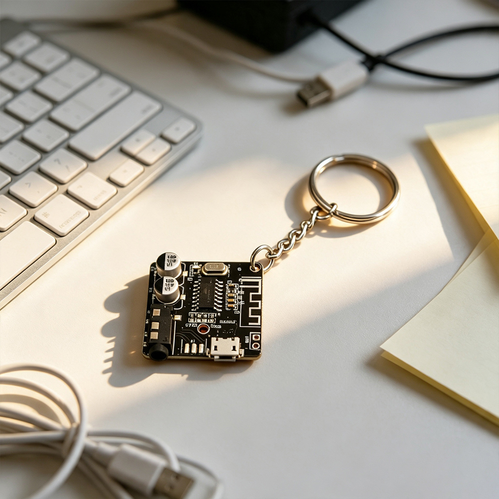 Geek Mini PCB Hardware Charm Keychain
