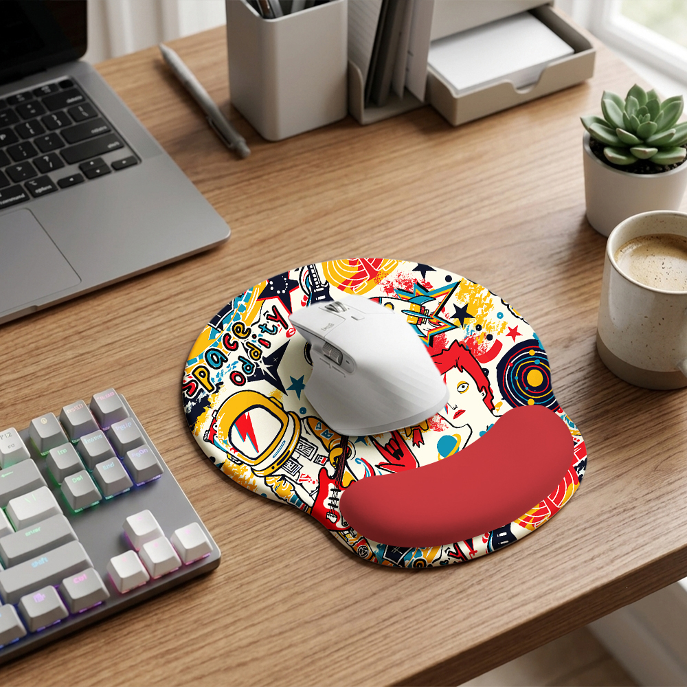 Space Oddity Geek Ergonomic Mouse Pad