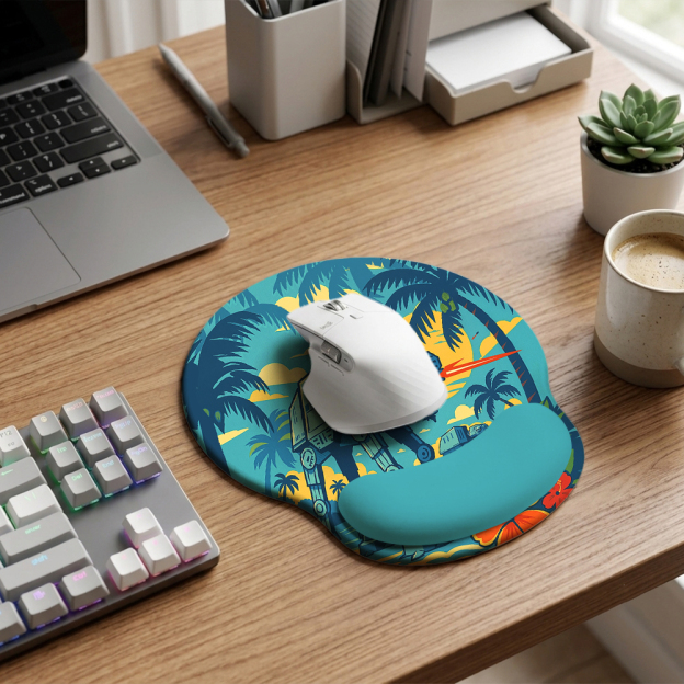 Walker Hawaii Geek Ergonomic Mouse Pad