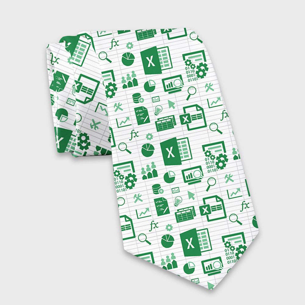 Spreadsheet Chic Geek Necktie
