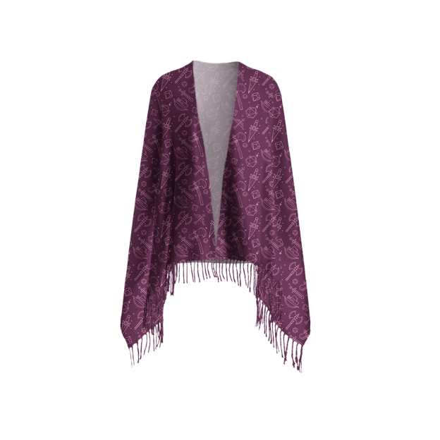 DND Medieval Weapons Geek Soft Fringed Scarf
