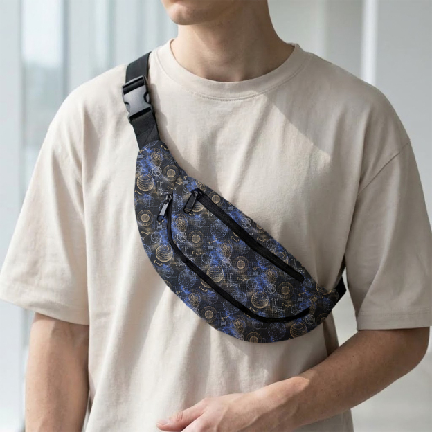 Quantum Cosmo Geek Canvas Waist Pack